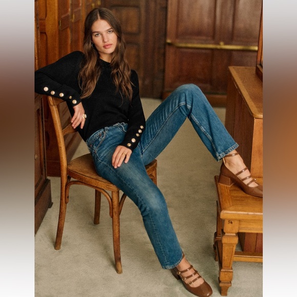 Sezane Denim Regular Jeans Trousers Pants Size 38 /US 6 Sézane - Picture 1 of 11